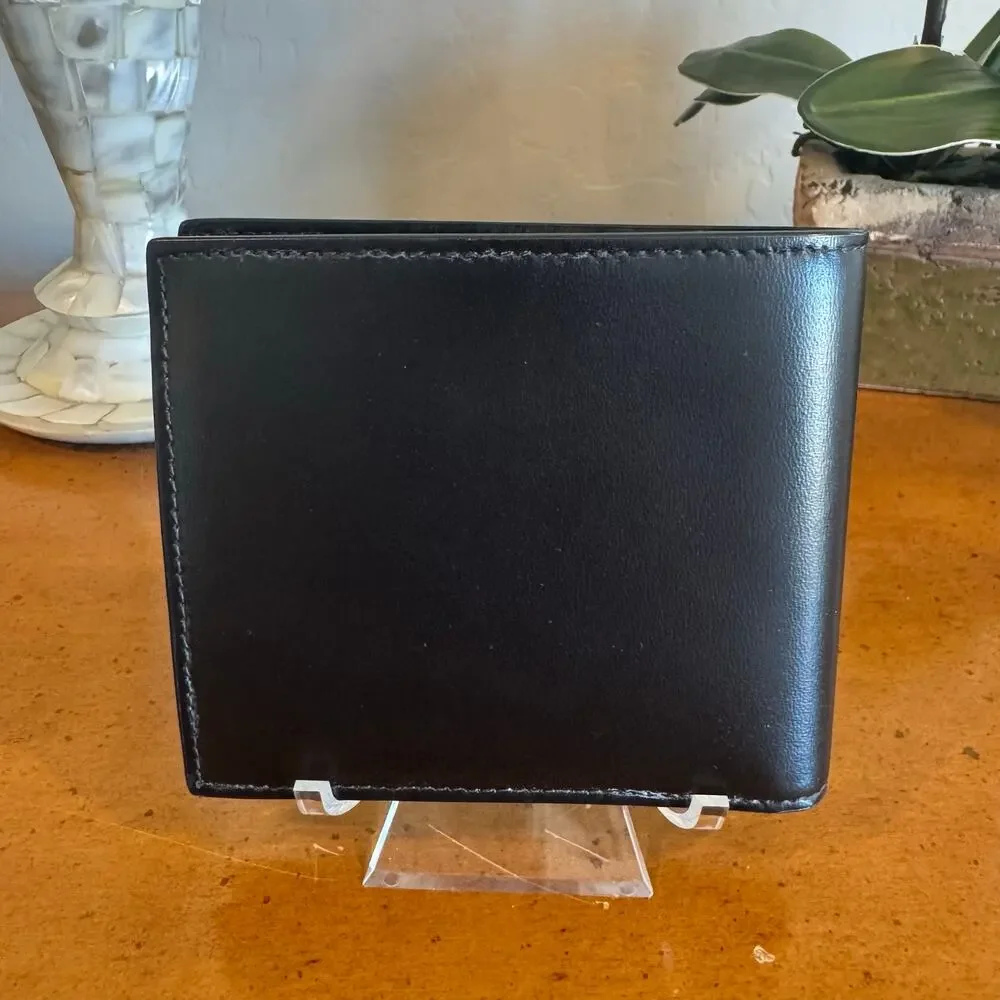 SAINT LAURENT YSL Monogram Bifold Wallet Black Leather